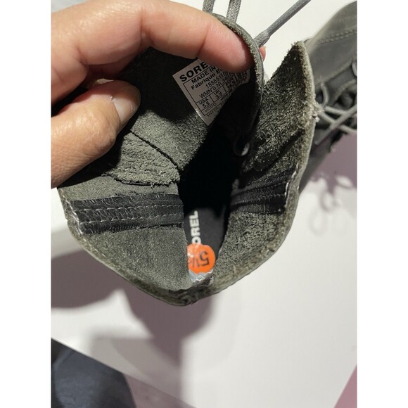 Sorel Boots 5.5 Gray Joan of Arctic Wedge II Ankle Leather Granola Girl Outdoor - Picture 6 of 11